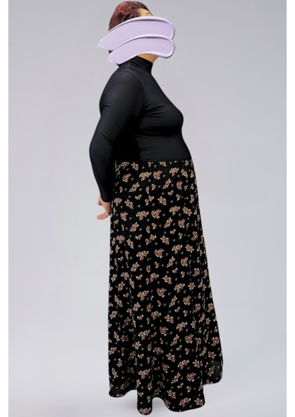 Parçalı Uzun Namaz Etek, Viskon Çiçek 8 Parça Uzun Kadın Etek fiyatları