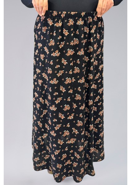 Parçalı Uzun Namaz Etek, Viskon Çiçek 8 Parça Uzun Kadın Etek indirimleri
