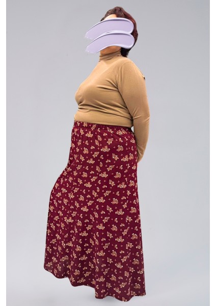 Parçalı Uzun Namaz Etek, Viskon Çiçek 8 Parça Uzun Kadın Etek fiyatları