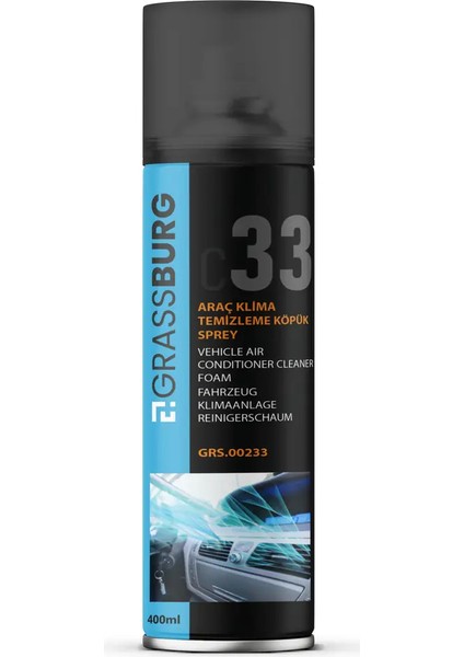 Araç Klima Temizleme Köpük Sprey 400 ml