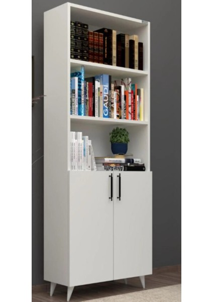 Renazzo %100 Mdf Kapaklı Tekli Modül Ayaklı Beyaz Geniş Kitaplık fırsatları