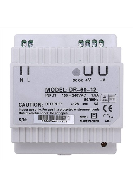 6x Dın Demiryolu Güç Kaynağı 60W 12V Ac Dc Dönüştürücü Dr-60-12 Güç Kaynağı 12V 60W Iyi Kalite (Yurt Dışından) fiyatları