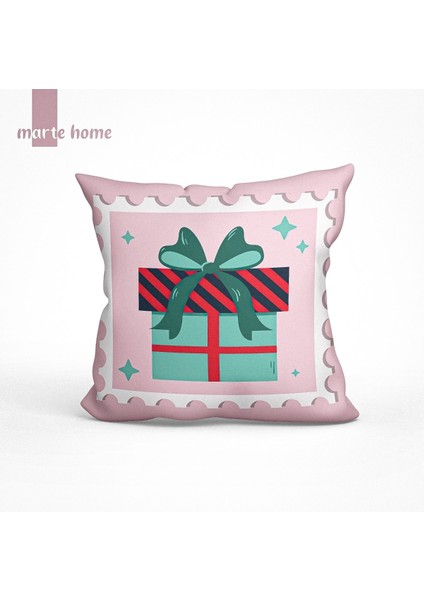 Yılbaşı & Christmas Çift Taraf Desen Baskılı Dekoratif Kırlent Kılıfı