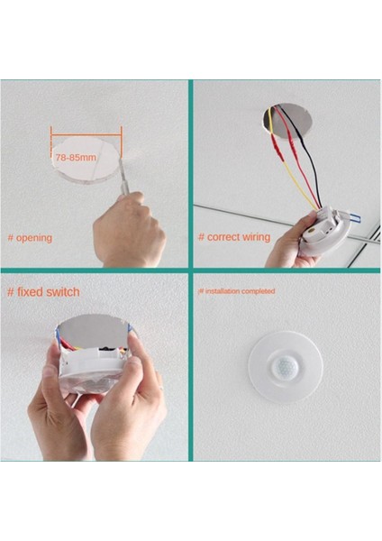 Gömülü Insan Vücudu Sensörü Anahtarı 220V Üç Telli LED Işıklar Fan Çok Fonksiyonlu Gecikmeli Zaman Sensörü (Yurt Dışından) indirimleri