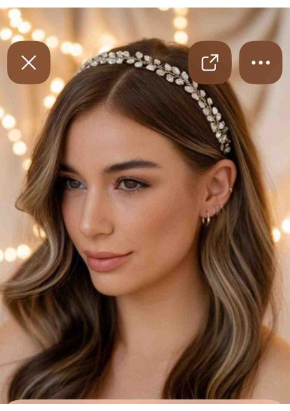 Gelin Nişan Kına Söz Tacı Saç Aksesuarı