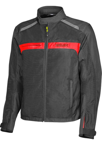 Hevık Scirocco Siyah-Kırmızı Motosiklet Montu – Ce Sertifikalı, Suya Dayanıklı, Hava Kanallı