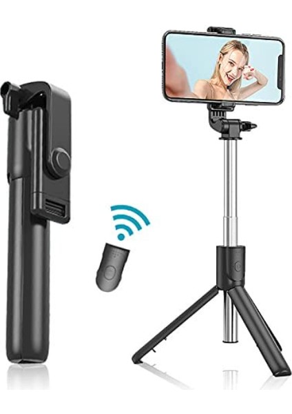 Uzaktan Kumandalı Tripod Özellikli Selfie Çubuğu