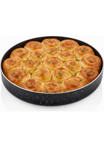 Granit Fırın Kabı Fırın Tepsisi 3 Lü Set 28 cm - 30 cm -32 cm modelleri