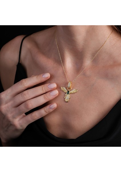 Anka Kuşu Altın Kaplama Kolye Ank1 fiyatları