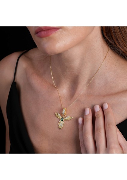 Anka Kuşu Altın Kaplama Kolye Ank1 fırsatları