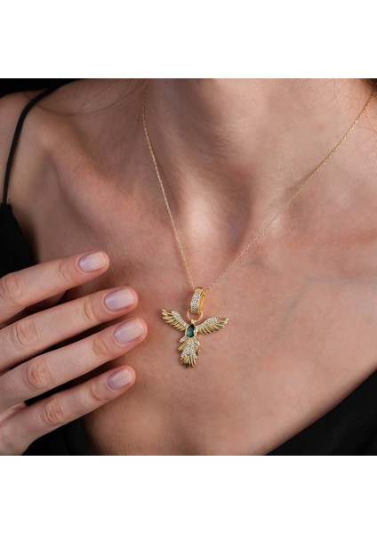 Anka Kuşu Altın Kaplama Kolye Ank1 indirimleri