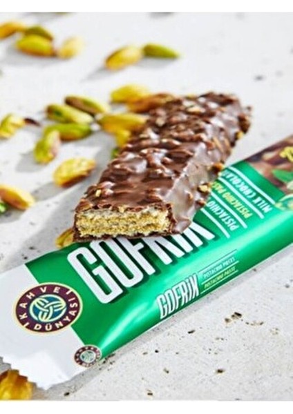 Gofrik Sütlü 24'lü Paket 33 gr Antep Fıstığı Lezzeti ile Tatlandırılmış fırsatları