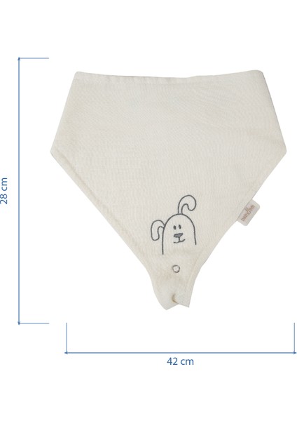 Emzik Askılı Müslin Önlük Ekru