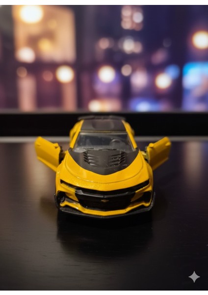 1:32 Chevrolet Camaro Bumblebee Diecast Model Araba (Açılabilir Kapılar)