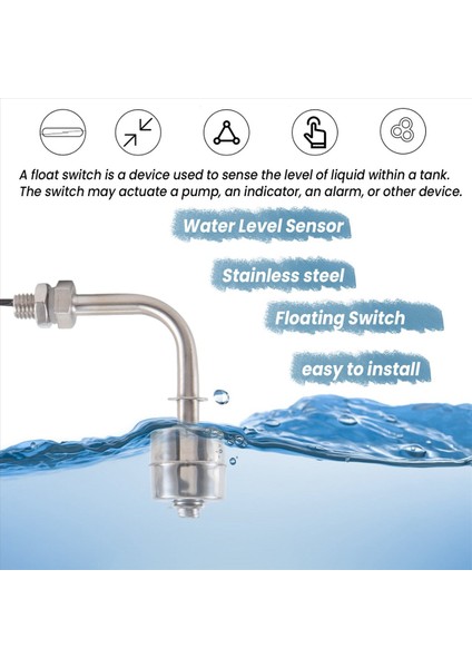 Akvaryum Için Sıvı Su Seviyesi Paslanmaz Çelik Dik Açı Yüzer Anahtar (Yurt Dışından) fırsatları