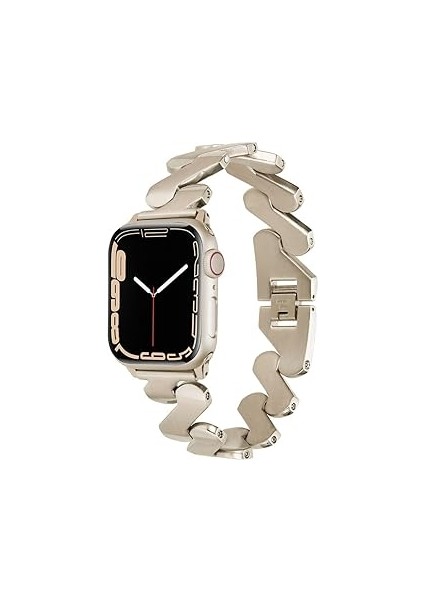 Zore ​​​apple Ile Uyumlu Watch 42/44/49MM Kordon Krd-80 Metal Strap Kayış Starlight