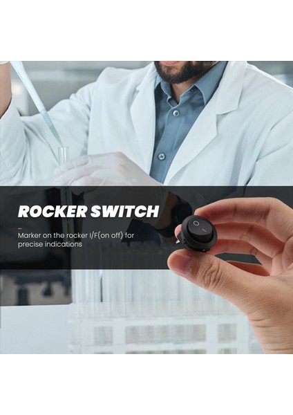 5pcs Spst Siyah Düğmesi Açma/kapalı Yuvarlak Rocker Anahtarı Ac 6A/250V 10A/125V (Yurt Dışından) fiyatları