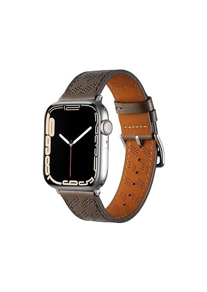Zore ​​​apple Ile Uyumlu Watch 42MM Krd-76 Pu Deri Kordon Strap Kayış Kahverengi