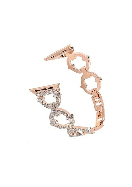 Zore ​​​apple Ile Uyumlu Watch 42MM Krd-57 Metal Kordon Rose