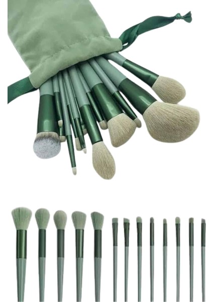 Dayanıklı Makyaj Fırçası Seti 13 Parça Yumuşak Kıllı Fırçalar Allık Fond - ER001Y-53DLK fırsatları