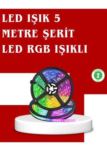 5 Metre Kumandalı Rgb Şerit LED Aydınlatma - ER001Y-53BFA0