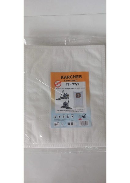 Karcher 6.904-084.0 T7- T7/1 Toz Torbası 10 Adet