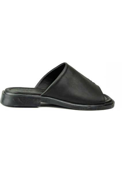 4099 Siyah Deri Parmak Arası Kadın Terlik fiyatları
