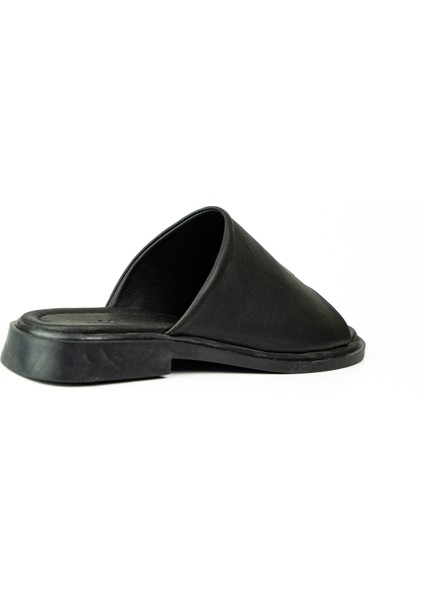 4099 Siyah Deri Parmak Arası Kadın Terlik fırsatları
