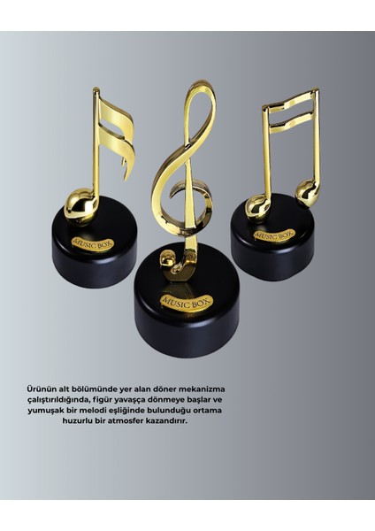 Dönen Sol Anahtarı Figürlü Müzik Kutusu Şık Hediyelik Dekor - ER001Y-53JYX0 fırsatları