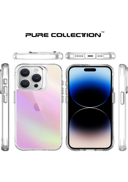 iPhone 15 Pro Max Pure Rainbow Renk Geçişli Şeffaf Kılıf Çizilmeye Dayanıklı Darbe Emici Pembe indirimleri