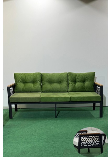 Melisa 3lü Balkon-Bahçe-Kafe Çay Seti Koltuk Oturma Takımı-Oturma Grubu,ofis Koltuğu