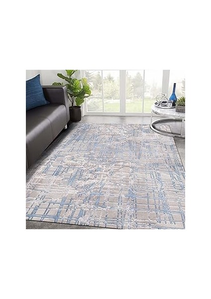 Dizayn Huner Desenli Pamuk Tabanlı Yıkanabilen Kaydırmaz Salon Halısı 80X150