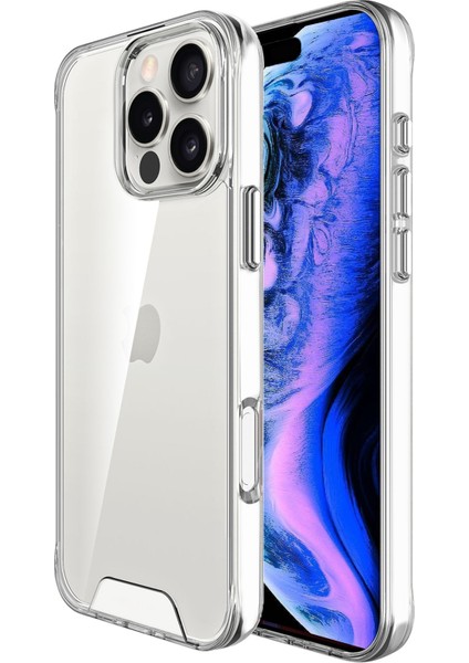 iPhone 16 Pro Nebula Aqua Transparan Ultra Şeffaf Kılıf Çizilmeye Dayanıklı Tam Kapsamlı Koruma