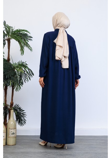 Önü Yarım Pat Düğmeli Gömlek Yaka Robalı Mevlana Elbise fırsatları