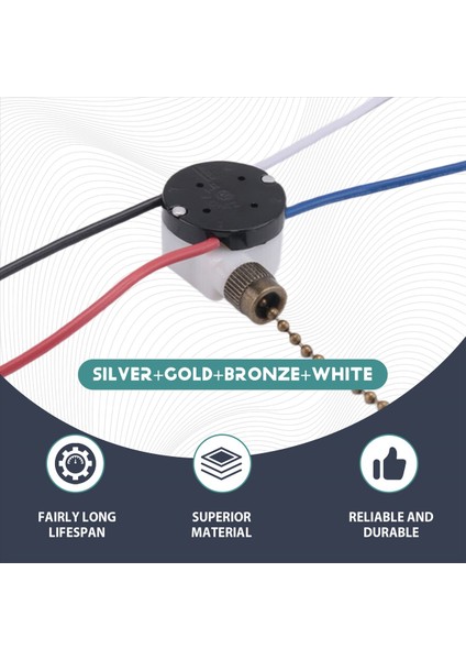 3 Pcs ZE-208S E89885 3 Hızlı 4 Tel Çekme Zinciri Anahtarı Tavan Fanı Işık Anahtarı Değiştirme Parçası A (Yurt Dışından) fırsatları