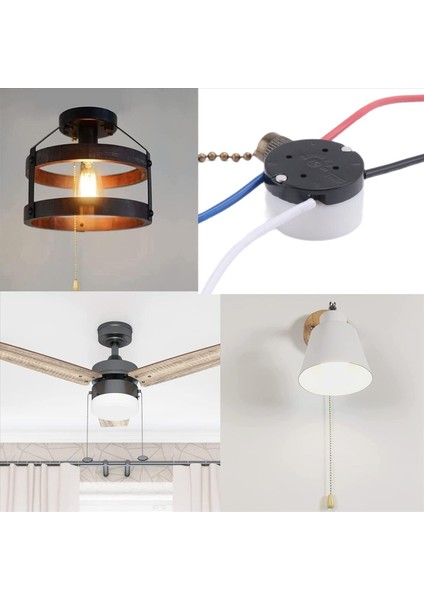 3 Pcs ZE-208S E89885 3 Hızlı 4 Tel Çekme Zinciri Anahtarı Tavan Fanı Işık Anahtarı Değiştirme Parçası A (Yurt Dışından) indirimleri