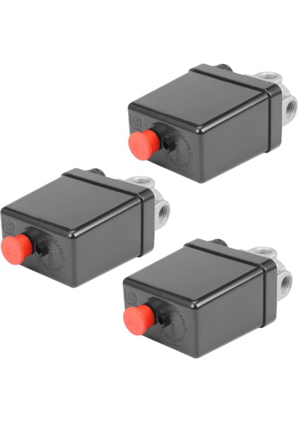 3x Ağır Hizmet Hava Kompresörü Basınç Anahtarı Kontrol Vanası 90 Psı -120 Psı Siyah (Yurt Dışından)