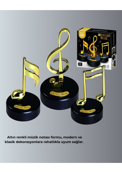 Altın Sol Anahtarı Müzik Kutusu Döner Mekanizmalı - ER001Y-53JZA8 indirimleri