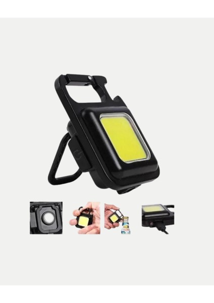 Şarjlı Cob LED Anahtarlık Fener – 4 Modlu Manyetik ve Katlanabilir Standlı - ER001Y-53KO31 fiyatları
