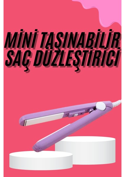 Saç Düzleştirici Pürüzsüz Parlaklık Seyahat Tipi Taşınabilir Seramik Kaplam - ER001Y-53DZ1