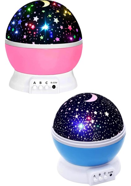 Yıldız Görünümlü Gece Lambası Renkli Masa Lambası Gökyüzü Projeksiyon - ER001Y-53E0C0 indirimleri