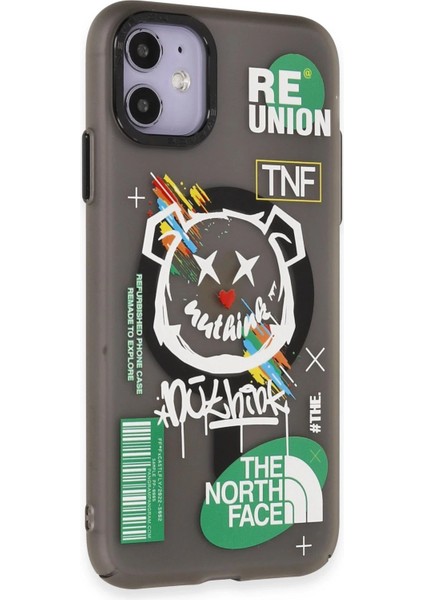 Flm iPhone 12 Kılıf Apollo Magneticsafe Desenli Kapak - Apollo Siyah - 2