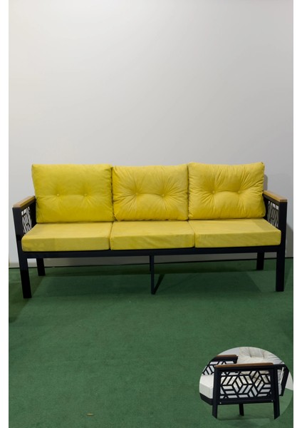 Melisa 3lü Balkon-Bahçe-Kafe Çay Seti Koltuk Oturma Takımı-Oturma Grubu,ofis Koltuğu