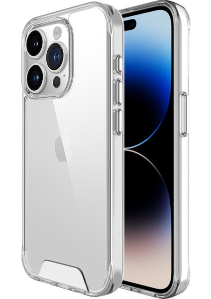 iPhone 15 Pro Max Nebula Aqua Transparan Ultra Şeffaf Kılıf Çizilmeye Dayanıklı Tam Kapsamlı Koruma