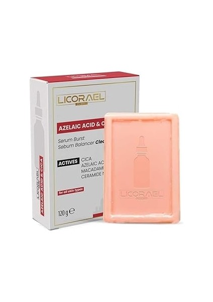Licorael Azelaic Acid &amp; Cica Sabunu - Temizleyici, Sebum Dengeleyici, Yatıştırıcı, 120G – Tüm C