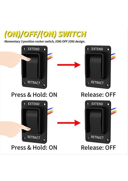 2pcs Ters Polarite Anahtarı 12V Dpdt Anlık 3 Konum Rocker Switch IP67 Su Geçirmez Deniz Kapalı Açık 20A Için Rv Için (Yurt Dışından) indirimleri