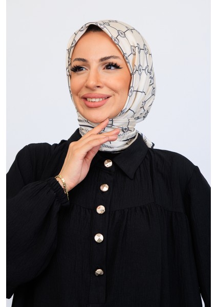 Önü Yarım Pat Düğmeli Gömlek Yaka Robalı Mevlana Elbise