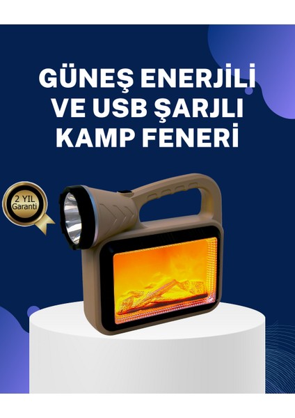 Solar Alev Lambası – Kamp Bahçe ve Dış Mekan Için - ER001Y-53MBB8