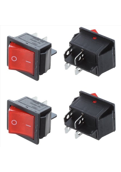 4 Pcs Kcd4 Dpst On-Of-Of-Of-Of-Of-Of 4 Pın Rocker Boot Swıtch 15A/20A Ac 250V/125V (Yurt Dışından)