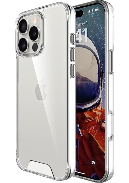 iPhone 16 Pro Max Nebula Aqua Transparan Ultra Şeffaf Kılıf Çizilmeye Dayanıklı Tam Kapsamlı Koruma